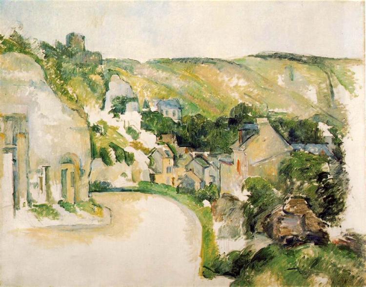 A Turn in the Road at La Roche-Guyon, 1885 - Paul Cezanne