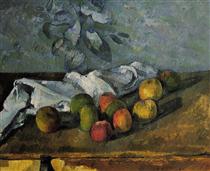 Apples and a Napkin - Paul Cezanne