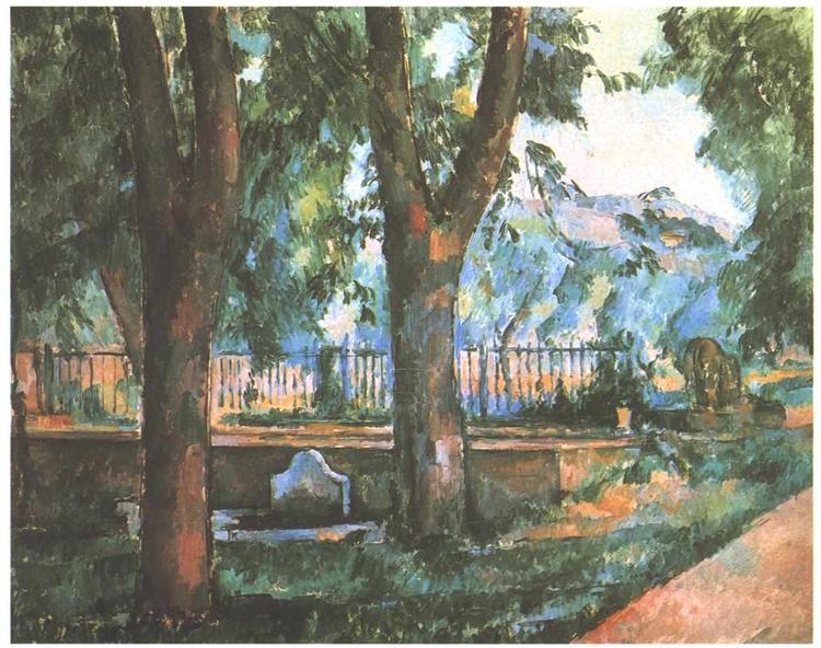 The Pool at Jas de Bouffan, c.1886 - c.1890 - Paul Cezanne