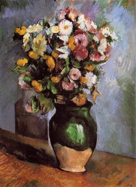 Flowers in an Olive Jar, c.1880 - Paul Cezanne