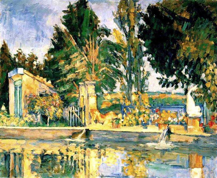 Jas de Bouffan, the pool, c.1876 - Paul Cezanne