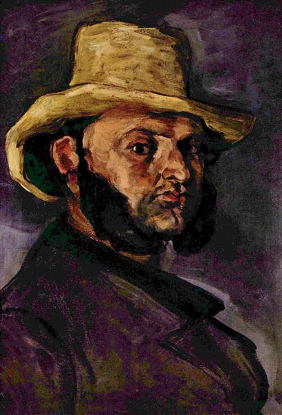 Man in a Straw Hat, 1871 - Поль Сезанн