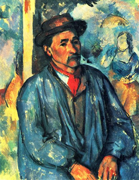 Peasant in a Blue Smock, c.1897 - Поль Сезанн