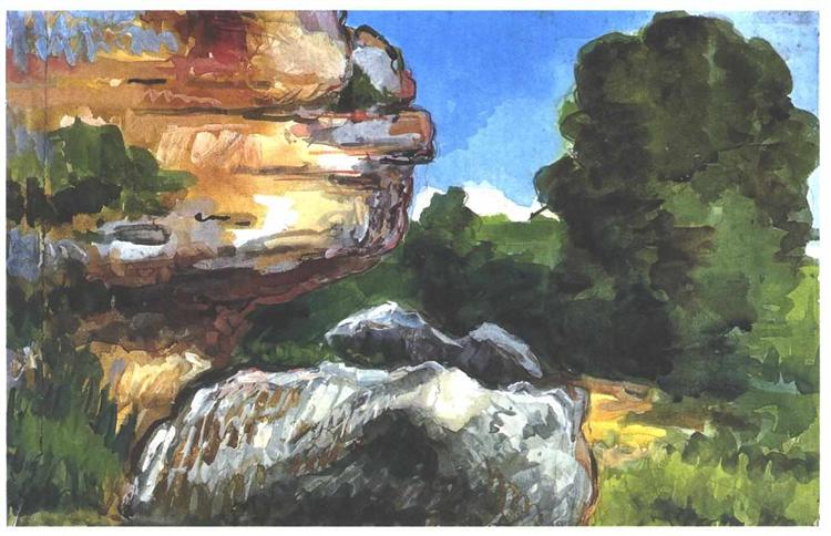 Rocks, 1867 - Paul Cezanne