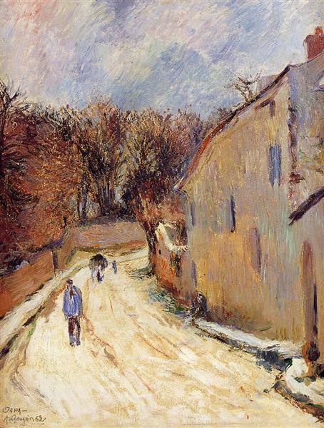 Osny, rue de Pontoise, Winter, 1883 - Paul Gauguin