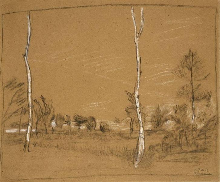 Landscape with birch trees, 1907 - Paula Modersohn-Becker
