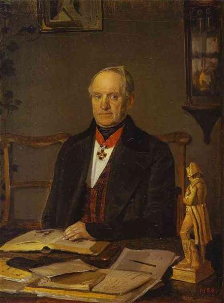Portrait of P. V. Zhdanovich, 1846 - 1847 - Павел Федотов