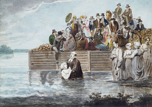 A Philadelphia Anabaptist Immersion during a Storm, c.1812 - Павел Свиньин