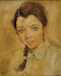 Portrait of a girl - Periklis Vyzantios