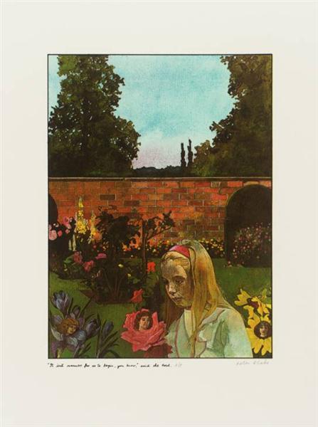 'It isn't manners for us to begin, you know', said the Rose, 1970 - Peter Blake