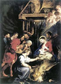 Adoration of the Shepherds - Пітер Пауль Рубенс