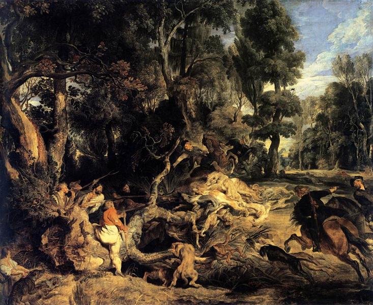 Boar Hunt, c.1615 - c.1620 - Peter Paul Rubens