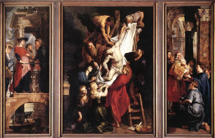 Descent from the Cross - triptych, 1612 - 1614 - Peter Paul Rubens