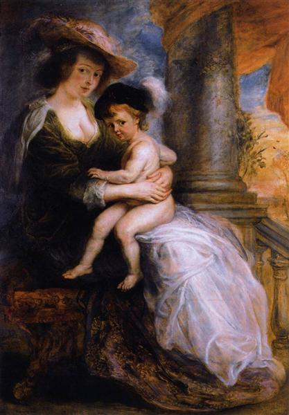 Hélène Fourment et son fils Frans, 1635 - Pierre Paul Rubens
