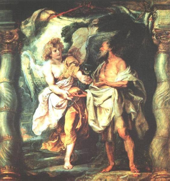 The Prophet Elijah Receiving Bread and Water from an Angel, 1625 - 1628 - 魯本斯