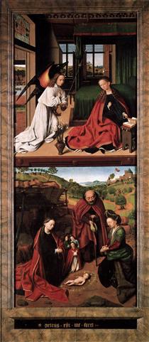 Annunciation and Nativity - Petrus Christus