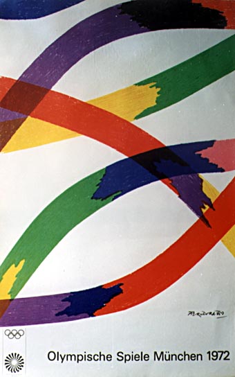 Munich Olympic Games Poster, 1972 - Пьеро Дорацио