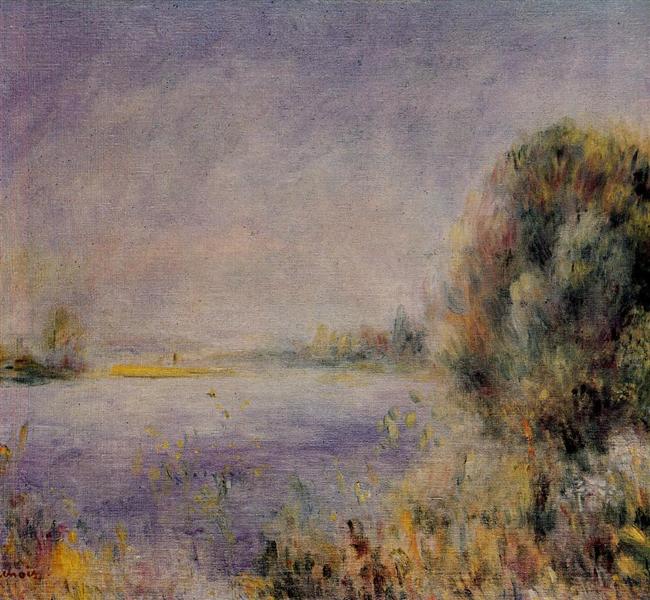 Banks of the River, c.1874 - 1876 - Auguste Renoir