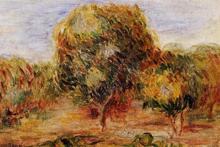 Cagnes Landscape, c.1907 - 1908 - 雷諾瓦