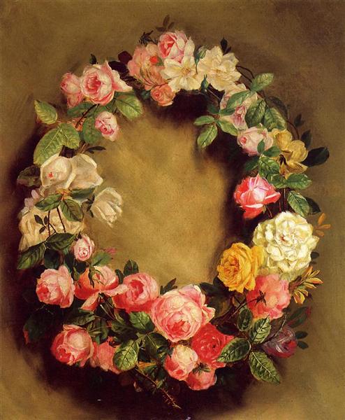 Crown of Roses, c.1858 - 雷諾瓦