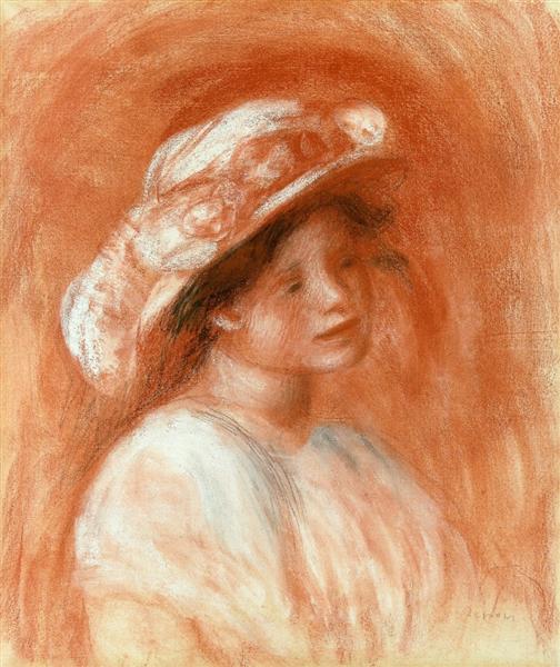 Head of a Girl - Auguste Renoir