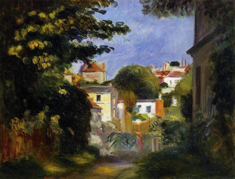 House and Figure among the Trees, 1889 - Auguste Renoir