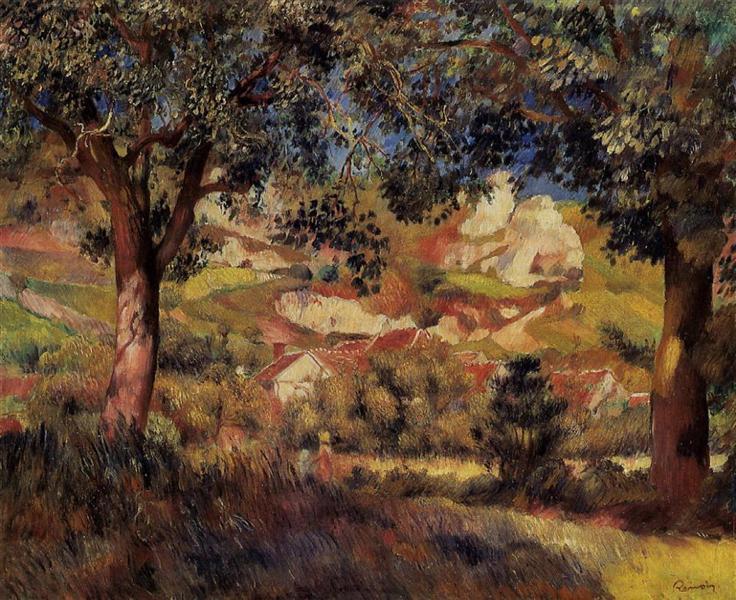 Landscape in La Roche Guyon, 1887 - 雷諾瓦