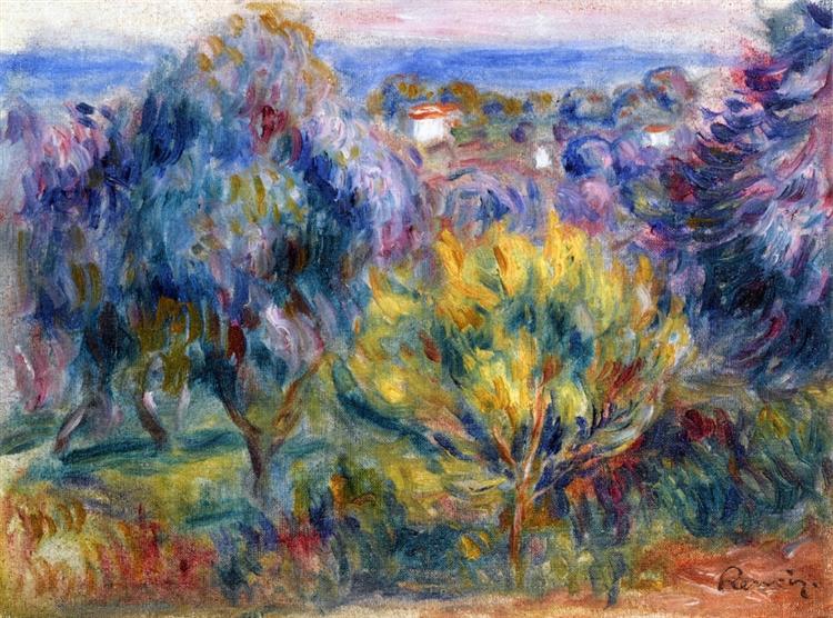 Landscape with a View of the Sea - Pierre-Auguste Renoir