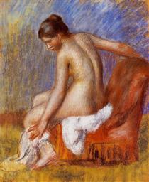 Nude in an Armchair - 雷諾瓦