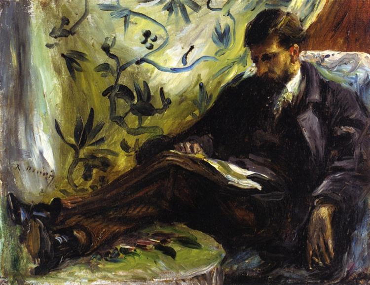 Portrait of Edmond Maitre (The Reader), 1871 - Пьер Огюст Ренуар