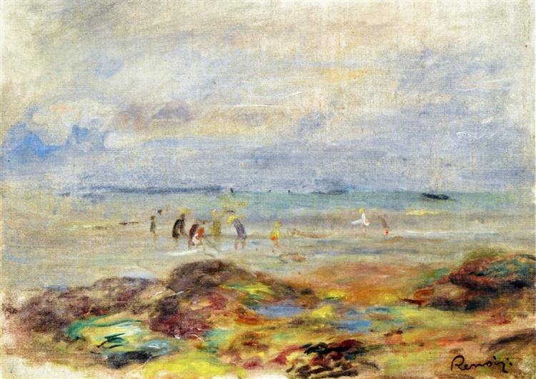 Rocks with Shrimp Fishermen, 1892 - Auguste Renoir