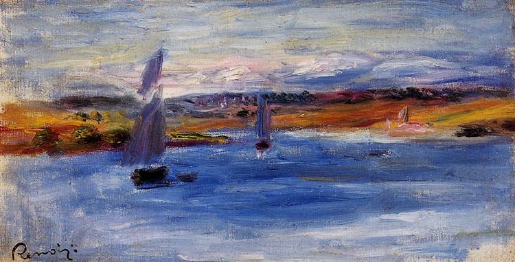 Sailboats, 1885 - 雷諾瓦