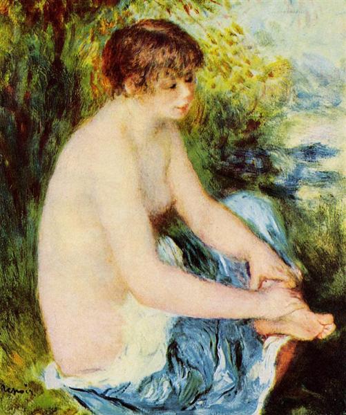 Small Nude in Blue, 1879 - Pierre-Auguste Renoir