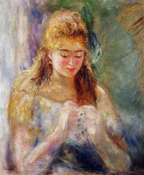 A Needlewoman, c.1874 - 1876 - Auguste Renoir