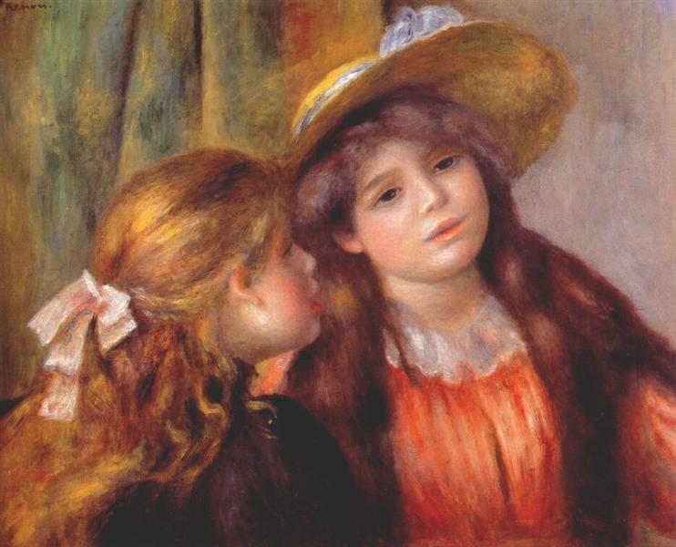 Two girls, 1890 - 1892 - 雷諾瓦