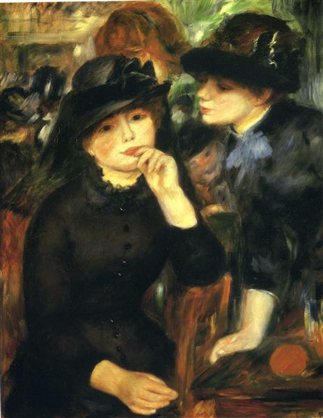 Two Girls in Black, 1881 - 雷諾瓦