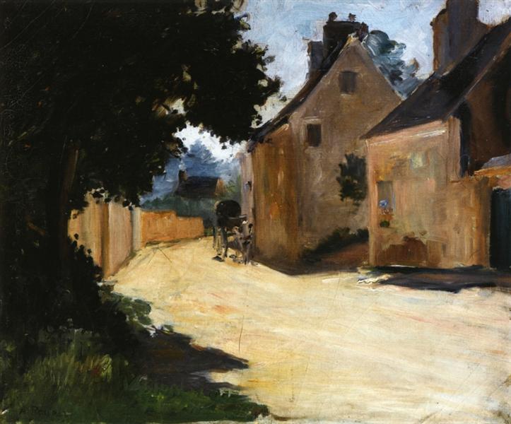 Village Street, Louveciennes, c.1871 - 1872 - Пьер Огюст Ренуар