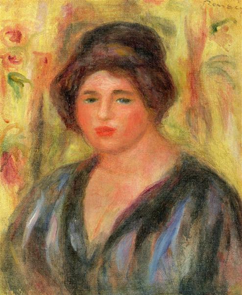 Woman`s Head - Auguste Renoir