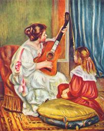 Girl with Guitar, William Merritt Chase