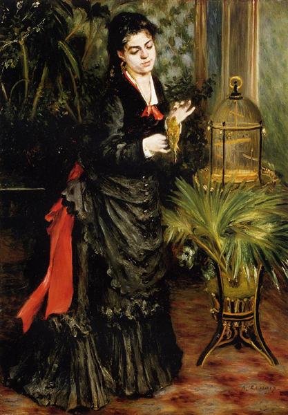 Woman with a Parrot (Henriette Darras), 1871 - 雷諾瓦
