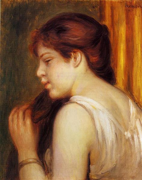 Young Girl Combing Her Hair, 1891 - 1892 - Auguste Renoir