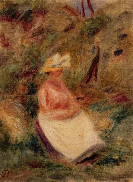 Young Girl in the Woods, c.1910 - Auguste Renoir