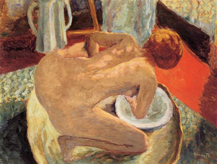 Woman in a Tub (also known as Nude Crouching in a Tub), 1912 - Пьер Боннар