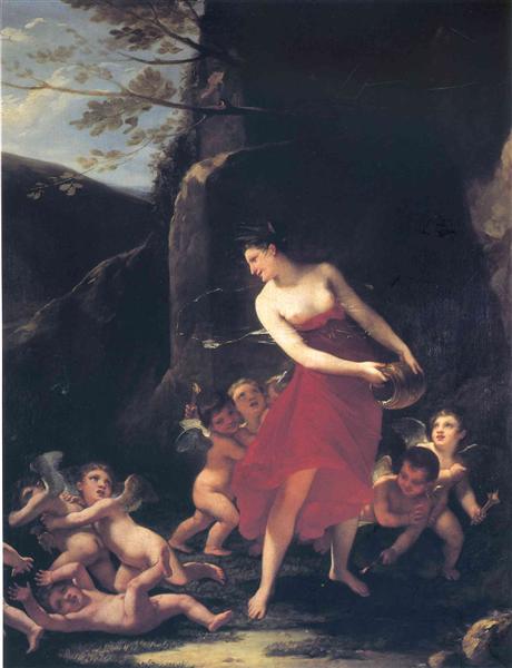 Young Naiad Tickled by the Cupids - 皮埃尔·保罗·普吕东