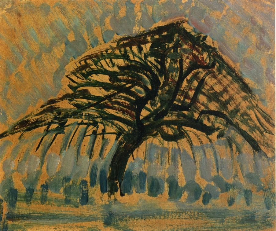 Study for Blue Apple Tree Series, 1908 - Piet Mondrian - WikiArt.org