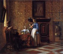 Interior with Figures - Pieter de Hooch