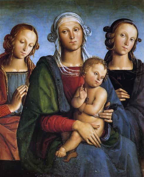 Мадонна с младенцем и Св. Роза со Св. Екатериной, 1493 - 1495 - Пьетро Перуджино