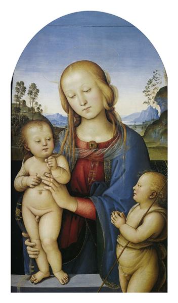 Мадонна с младенцем и Св. Иоанн, 1480 - 1485 - Пьетро Перуджино