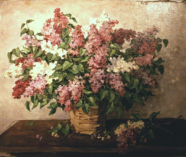 Lilacs in a basket - Петро Кончаловський