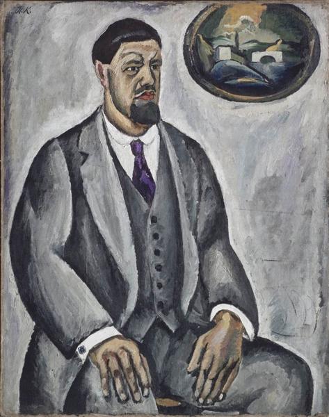 Self-portrait in gray, 1911 - Pjotr Petrowitsch Kontschalowski